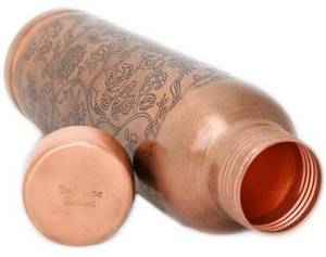 Best quality 100% Pure <b>Copper</b> <b>Bottle</b> with prints Antique Handmade Leak Proof Water <b>Bottle</b> in lowest price - Product Image 3