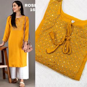 Kurtis Dames Coton Reyon Femmes Anarkali Dernier Design De Mode Prêt À Porter À Bas Prix avec Dupatta Jackate Robe Indienne En Gros Alphanumero - Product Image 6