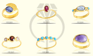 Piedra preciosa esmeralda de corte redondo, anillo chapado en oro de Plata de Ley 925, anillo de moda para regalo de boda o fiesta para mujeres y niñas - Product Image 6