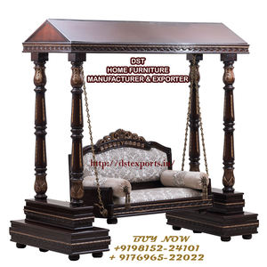Columpio Maharaja Jhula de Royal Home Decor, Madera de Teca Tallada a Mano, Base de Elefante, Estilo Moderno para Sala de Estar, Tamaño Personalizado en Oferta - Product Image 5