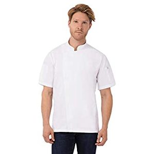 Uniforme de chef con botones para hotel, abrigo de chef de media manga - Product Image 5
