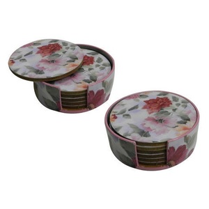 Posavasos de MDF con forma cuadrada, posavasos con diseño de pavo real, estampado personalizado y posavasos de soporte, en venta - Product Image 6