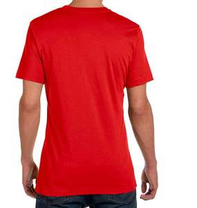 Bella Canvas Unisexe Respirant Coton Tee Hommes Rouge À Manches Courtes Sport Cou T-Shirt Uni Blanc Top - Product Image 3