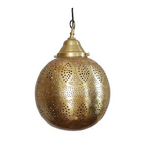 Lanterne suspendue marocaine en laiton de qualité de luxe dernière conception lanterne couleur or pour accessoires de décoration de mariage - Product Image 1