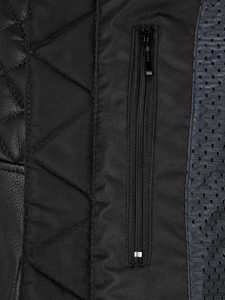 Veste de sécurité de construction approuvée CE Veste en cuir de moto en cuir de vachette de qualité supérieure avec fermeture éclair Caractéristiques grande taille - Product Image 5