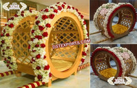 Unique mariée et marié entrée Palanquins superbe réception de mariage entrée accessoires tendance Bollywood mariée entrée Palanquins USA