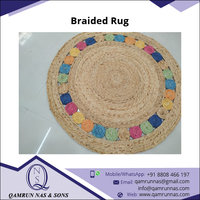 Amplia Gama de Alfombras de Cáñamo Trenzado Coloridas con Diseño a Rayas para Uso en Cocina y Baño