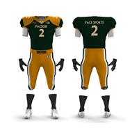 Uniforme de football américain personnalisé OEM, sublimation, vente en gros d'usine, haute qualité, ensemble maillot et pantalon entièrement imprimés pour équipes professionnelles