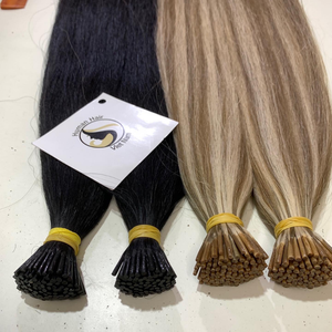 Alta calidad cutícula alineada Virgen vietnamita doble dibujado recto I-tip extensiones de cabello Wave Piano Mix I Tip cabello humano - Product Image 2