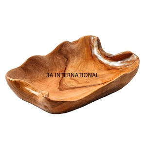 Hotel Wedding Service <b>Bowl</b> Catering Serving <b>Bowl</b> Mango <b>Wood</b> <b>Fruits</b> and Salad Server Unique Round Shape Rustic Wooden <b>Bowl</b> - Product Image 6