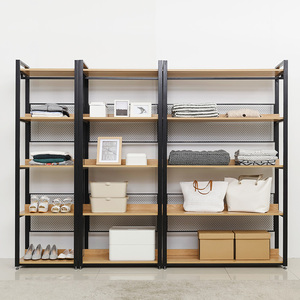 Garde-robe en tissu modulaire moderne, pièces, avec 5 niveaux, étagère en bois robuste, placard en maille, vêtements de corée du sud - Product Image 2