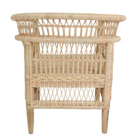 Fauteuil d'appoint moderne en rotin Fridmon avec housse amovible pour la maison, le salon et la salle à manger