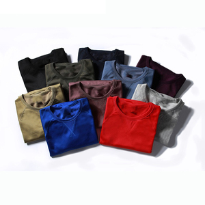 Camiseta de Hombre de Felpa Sólida con Logotipo Personalizado, Nueva, Transpirable, 100% Algodón, Corte Regular, Teñido Liso, Moda de Invierno, Elegante, OEM - Product Image 6