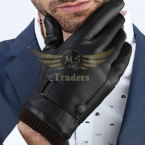 Gants de moto unisexes antidérapants pour hommes, en cuir, taille parfaite, à la mode, écran tactile pour doigts chauds, de haute qualité - Product Image 5