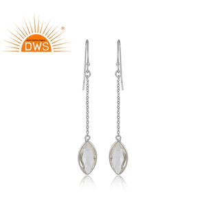 Joaillerie indienne en argent Sterling 925, fournitures de bijoux, en cristal Quartz, pierre précieuse, chaîne, boucles d'oreilles, vente en gros - Product Image 3