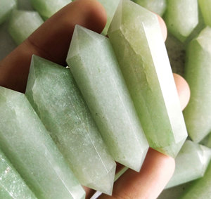 คริสตัลอะเวนเจอรีนสีเขียวแบบสองปลาย ขนาด 6 มม. หินบำบัด อะเวนเจอรีนแบบปลายแหลม ขายส่งจำนวนมาก ของขวัญ - Product Image 2