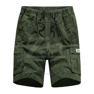 Vente à chaud Short d'été en coton pour hommes Cargo décontracté à 6 poches avec motif solide Jeans écologiques à vente chaude - Product Image 3