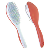 Nouvelle conception TONG FONG Brosse à cheveux démêlante à pointes gemmes pour tous types de cheveux, poils en nylon, manche en plastique, pointes brûlées