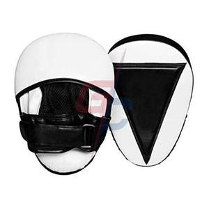 Boxe Attaque Poinçon Mitaines 2.0, Blanc Noir | focus pads mitaines boxe gant de frappe boxe pattes d'ours - Product Image 6