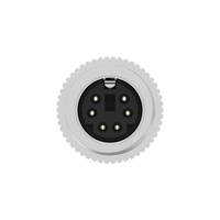 Connecteur Mini DIN femelle étanche IP67 6 broches M13*1.0 moulé avec câble, 12V 2A, usage industriel, Nian-Yeong MD-06F2-01