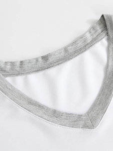 เซ็ตชุดนอนผ้าเจอร์ซี่เดียวของผู้ชายผ้าคอตตอน100% ระบายความร้อนได้ไซส์ใหญ่พิเศษแห้งเร็วลายพื้นย้อมสีล้วนๆ - Product Image 4