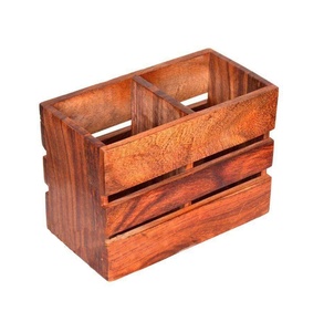 Venta al por mayor de madera Cubiertos Caddy Holder Cucharas de madera Organizador Color marrón Disponible en forma personalizada para cocina Restaurante - Product Image 6