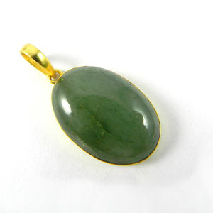 Colgante con Bisel de Piedra Preciosa Aguamarina, Chapado en Oro de 18k, Joyería Clásica para Niños, Aleación para Fabricación de Joyería de Plata IG2829 - Product Image 4