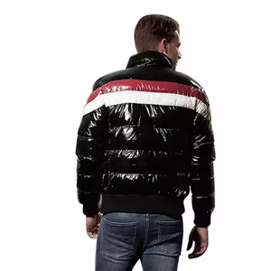 2022 chaqueta de burbujas de poliéster impermeable Unisex logotipo personalizado bordado invierno con capucha Bombardero a prueba de viento cremallera cálida de talla grande - Product Image 4