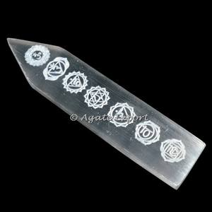 Baguette gravée des 7 chakras, Sanskrit, dessin animé - Product Image 1