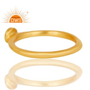 แหวนเงินแท้ชุบทองประดับพลอยโทแพซสีขาวธรรมชาติสำหรับผู้หญิง รุ่นยอดนิยมปี 2026 จากผู้ผลิตเครื่องประดับ - Product Image 4