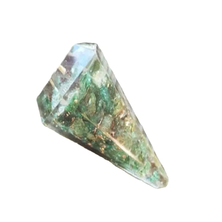 Wholesale Natural Crystals orgone amazonite Faceted Cone Pendulum:gemstone pendulum:reiki healing buy from Taiba agate