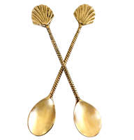 Cuillères à couverts en laiton pour table à manger Royal Design Royal Antique Design pour table à manger maison pour 2 tailles différentes