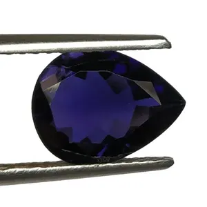 9X13mm Corte de pera Natural IOLITE Venta al por mayor Precio de fábrica Piedra preciosa suelta facetada de alta calidad por quilate PIEDRA NATURAL IOLITE - Product Image 1