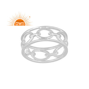 Bague élégante en argent sterling 925, fabrication artisanale, design filigrané, pour femmes, fabricant de bijoux en argent - Product Image 1