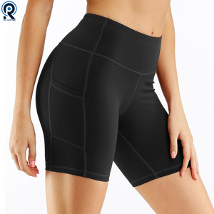 Pantalones cortos de gimnasio con logotipo de etiqueta privada, pantalones cortos informales de cintura alta al por mayor, pantalones cortos de talla grande personalizados para mujer - Product Image 5