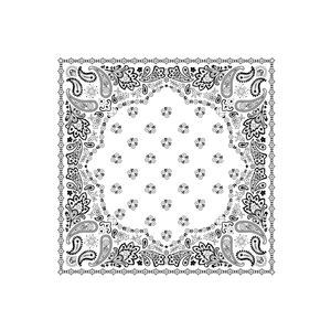 Bandana en coton original, écologique, respirant, imprimé sérigraphié à motif floral, avec logo personnalisé, pour la vente en gros - Product Image 1