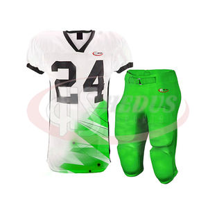 Meilleures ventes : Uniforme de football américain court personnalisé avec logo, en matériaux frais, design tendance, prix bas, 100 % personnalisable - Product Image 1