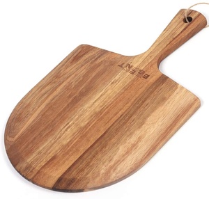 Bandeja para servir pizza de madera con mango o cáscara para servir pizza para cocina y mesa Tienda de pizza Herramientas de cocina Tabla de cortar - Product Image 1