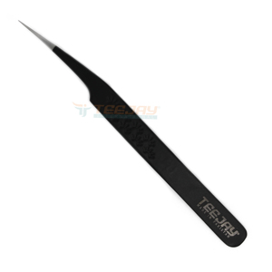 Pinzas de Aislamiento TEEJAY Lady Angular de Acero Inoxidable Negro Mate, Punta Lisa, Agarre Perfecto, Resistentes al Óxido, Ligeras, Tensión Suave - Product Image 5