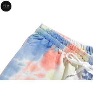 2021ที่มีคุณภาพสูงถนนแฟชั่น300gsm กางเกงขาสั้นผู้ชาย Unisex แนวโน้มแฟชั่นมัดย้อมกางเกงขาสั้น - Product Image 3
