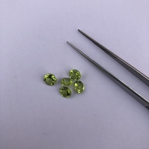 Piedras preciosas semipreciosas sueltas de corte redondo facetado de peridoto Natural de 2mm, 4mm, 6mm, la última joyería del fabricante proveedor a granel AAA - Product Image 2