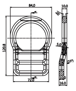 AD243อลูมิเนียมปลอมแปลงอุปกรณ์ป้องกันความปลอดภัย D-Ring - Product Image 2