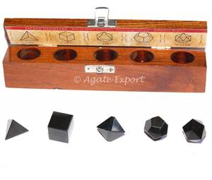 Juego de piedras geométricas, Ágata negra - Product Image 1