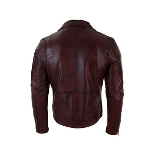 ผู้ชายหนัง Pu แฟชั่นหนังรูดซิปออกแบบสะดวกสบาย-แจ็คเก็ตหนังที่มีสีที่กำหนดเอง - Product Image 2