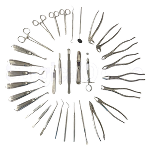 Safety Point 32 pièces Instruments chirurgicaux manuels en acier inoxydable pour extraction dentaire, élévateurs et pinces - Product Image 1