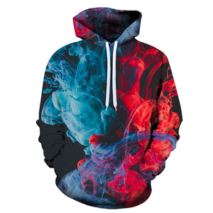 Vente en gros Sweats à capuche personnalisés pour homme en molleton à motif solide Sweatshirts de teinture surdimensionnés imprimés en sublimation 3D pour l'hiver - Product Image 3