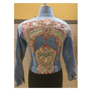 แจ็คเก็ตยีนส์สไตล์โบฮีเมียนลายชนเผ่า ดีไซน์ล่าสุด ปี 2018 - Product Image 3