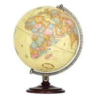 Plateau de rangement en bois, Vintage, luxueux, en métal et en bois, organiseur de bureau, Globes