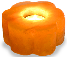 โคมไฟเทียนเกลือสีชมพูหิมาลัยแกะสลักลายดอกไม้จากปากีสถาน - Product Image 3