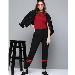 กางเกงวอร์มผ้าฝ้ายสำหรับผู้หญิง สีตามสั่ง กางเกงแทรคสูทลำลอง ชุดออกกำลังกาย - Product Image 3